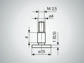 Image pro obrázek produktu 30 ENt talířový měřicí dotek tl. 0,5 mm,kalený